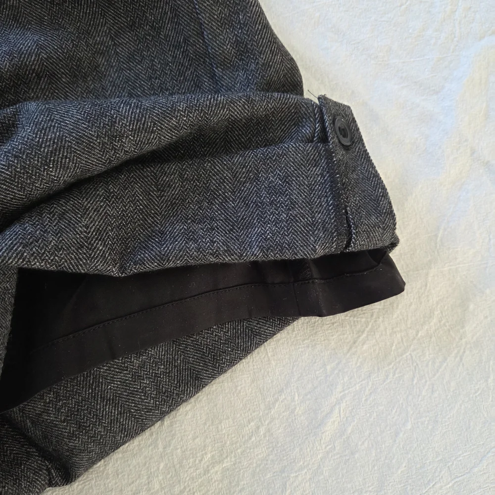 Petite Studio Silas Herringbone Wool Trousers, Charcoal, Medium - Picture 11 of 16